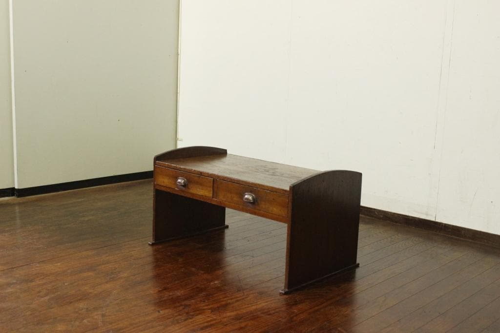 味のある文机！抽斗3杯！座敷机/ローボード/テレビ台/店舗/座卓ちゃぶ台テーブル