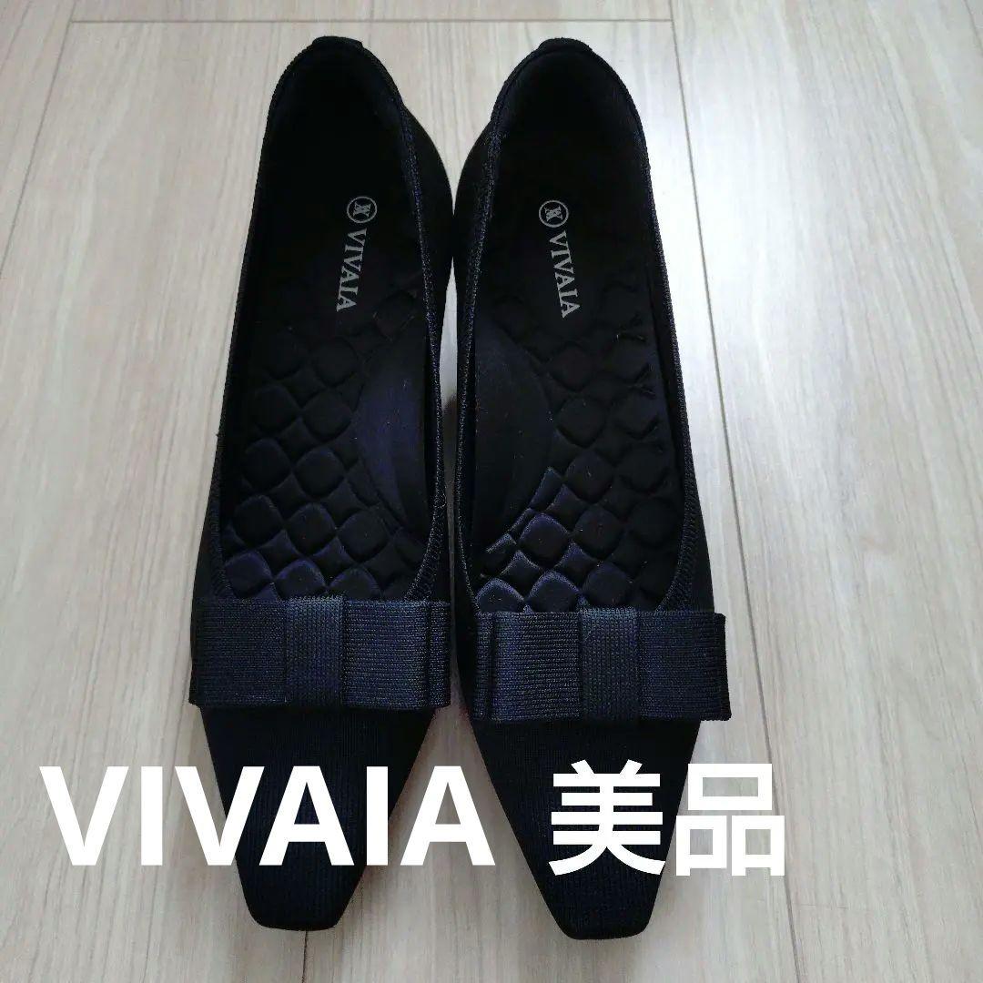 VIVAIA ブラックリボンパンプス