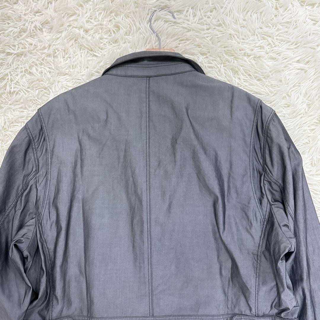 美品✨XLサイズ　バーバリーロンドン　ブルゾン　ノバチェック　ロゴボタン　グレー