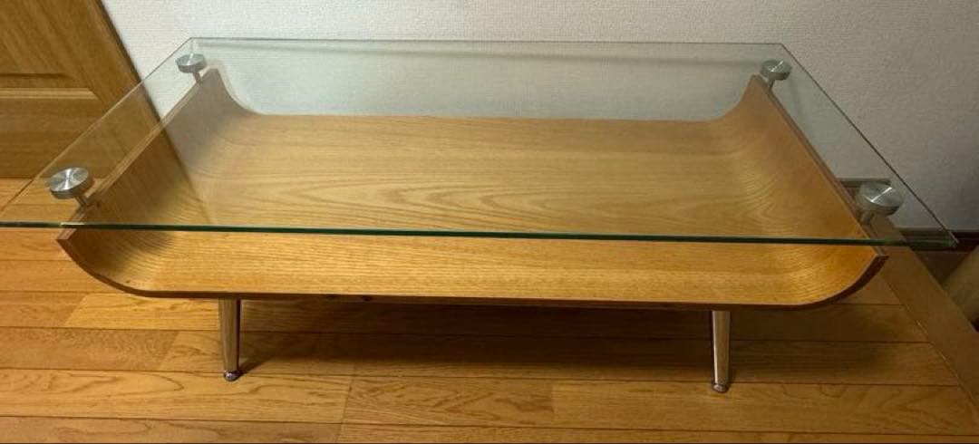 岩附　ガラステーブル　ローテーブル