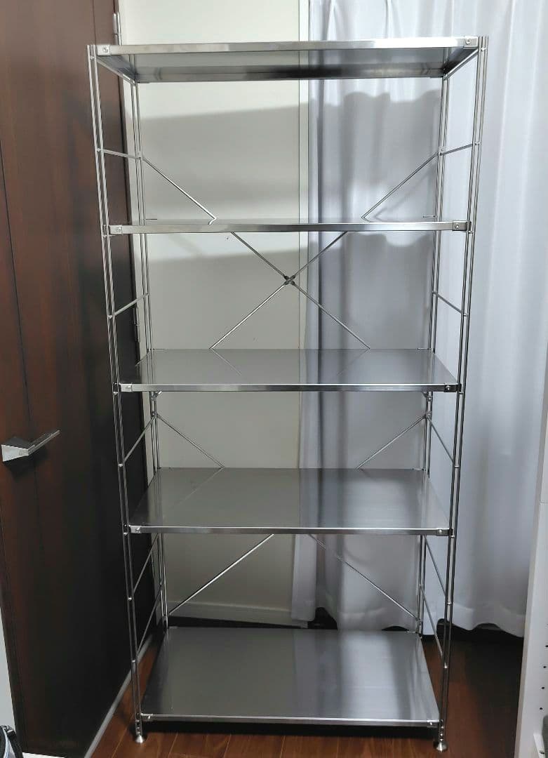 Yuki【都内23区限定】無印良品　ステンレスユニットシェルフ　ワイド大