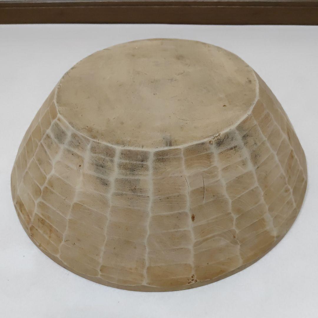 天然木 こね鉢 職人手彫り 捏ね鉢 無垢材 くり抜き 木地仕上げ 　送料無料