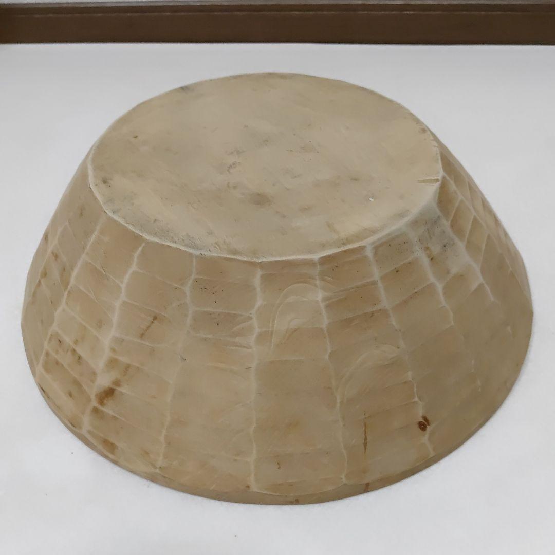 天然木 こね鉢 職人手彫り 捏ね鉢 無垢材 くり抜き 木地仕上げ 　送料無料