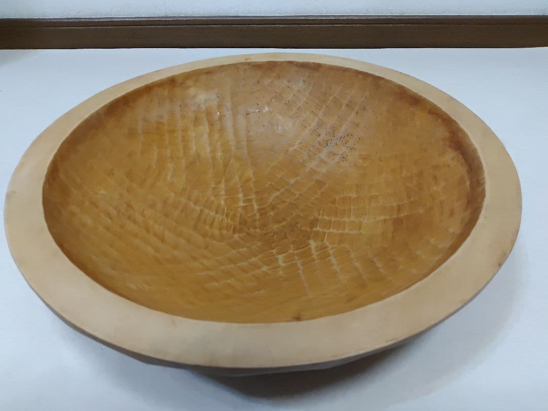 天然木 こね鉢 職人手彫り 捏ね鉢 無垢材 くり抜き 木地仕上げ 　送料無料