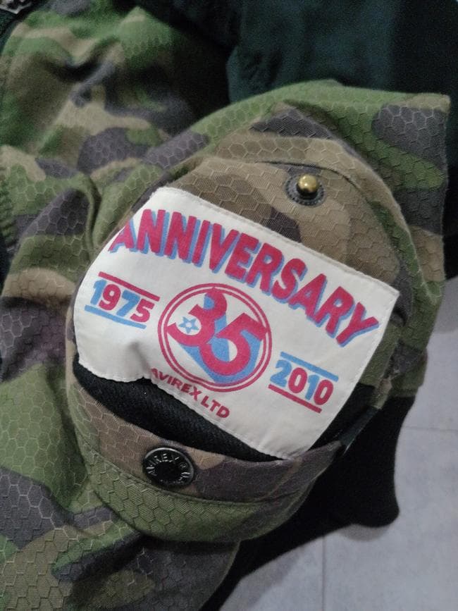AVIREX 35th記念 カモフラ リバーシブル MA-1フライトジャケットL
