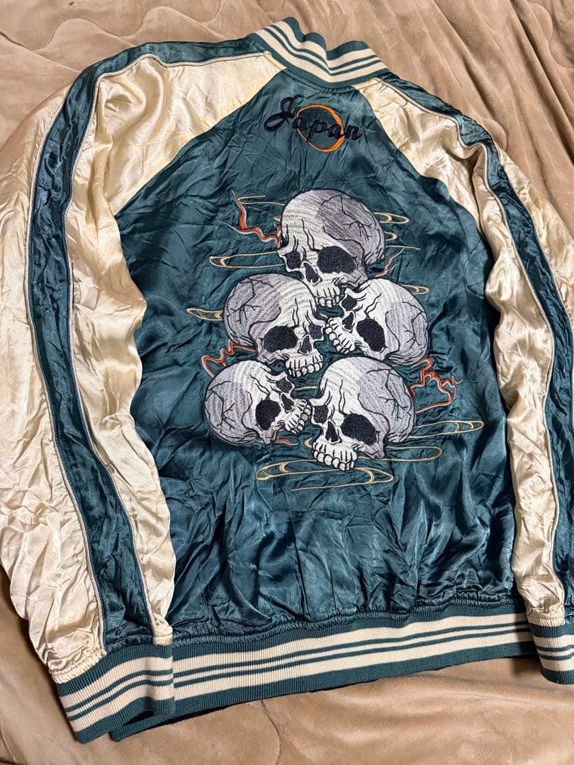 ２面用 絡繰魂 鷲 日本限定 スカジャン vintage unisex レーヨン