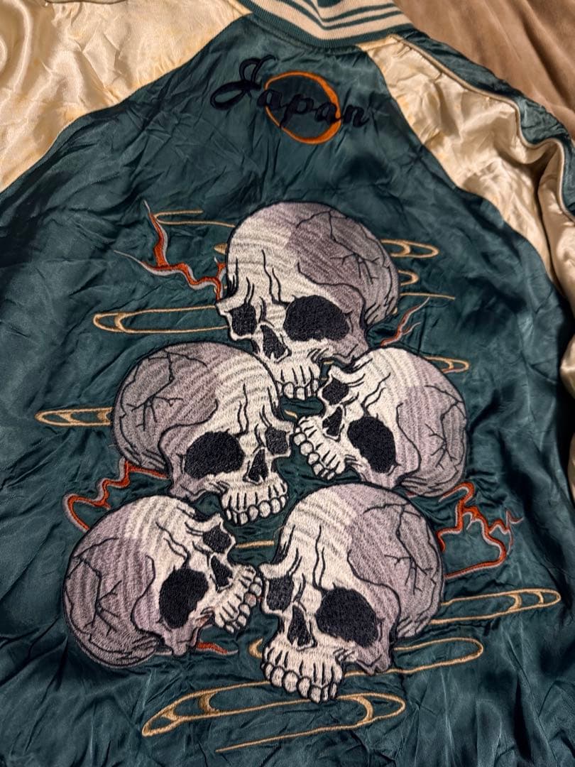 ２面用 絡繰魂 鷲 日本限定 スカジャン vintage unisex レーヨン