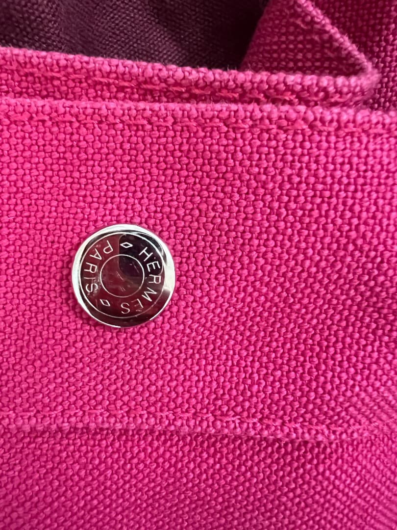 HERMÈS エルメスピンク コットントートバッグ