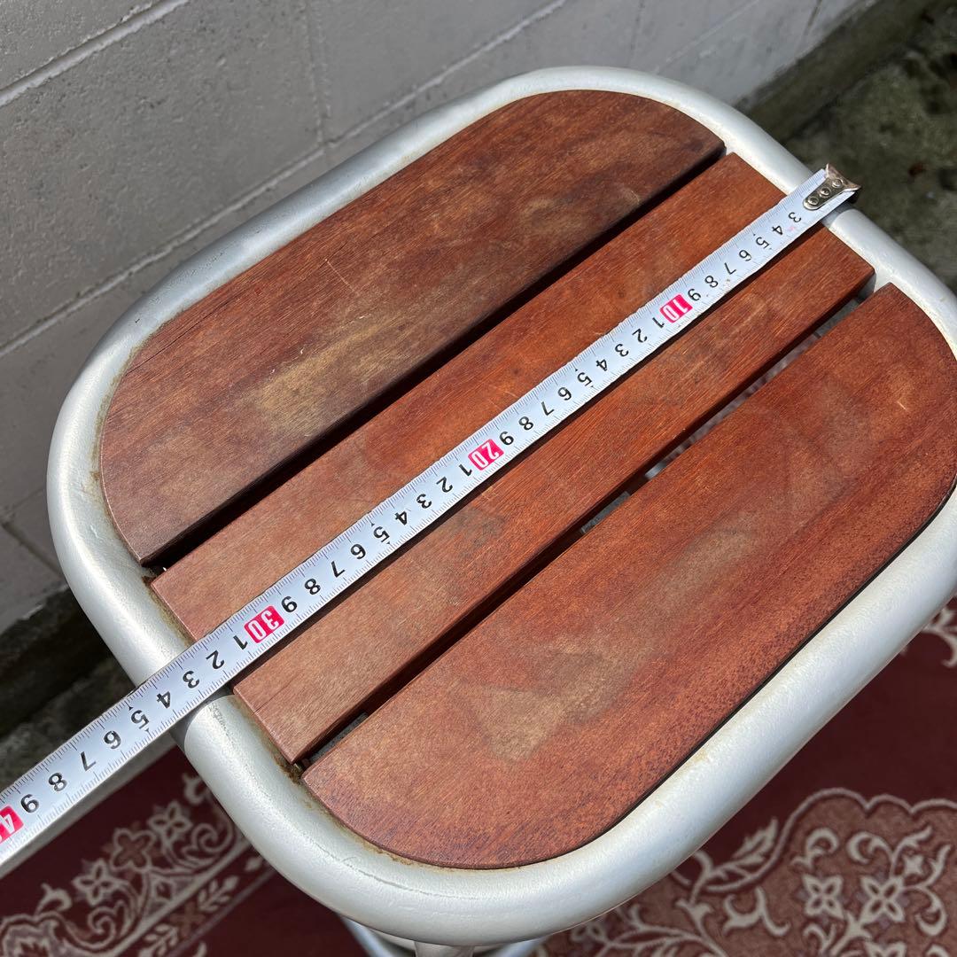 高強度 古家具◾️パイプフレーム×木製天板 3段 飾り台 ディスプレイ台 花台