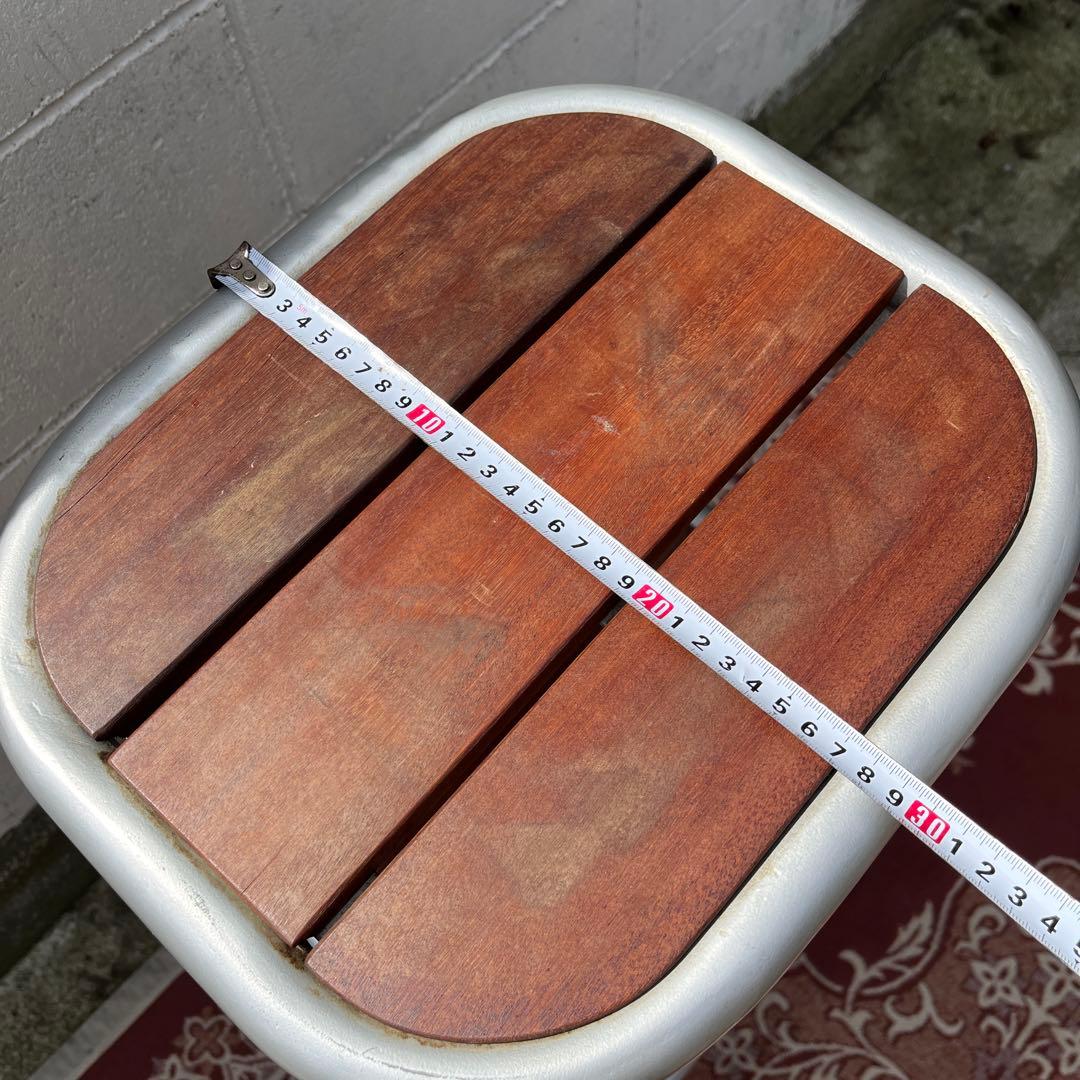 高強度 古家具◾️パイプフレーム×木製天板 3段 飾り台 ディスプレイ台 花台