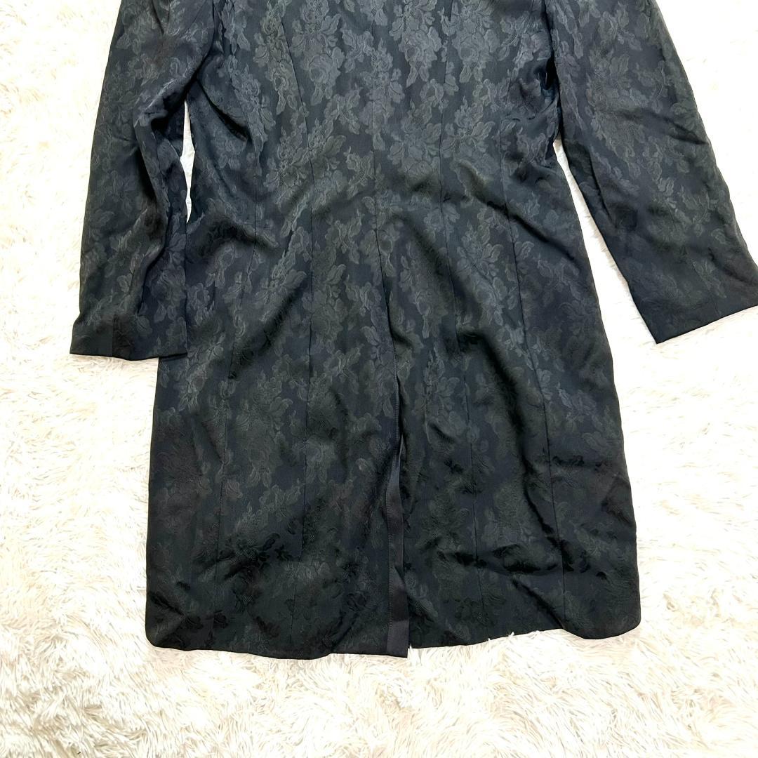 クリスチャンディオール　ガリアーノ期　　ジャケット　総柄　黒　チェスターコート