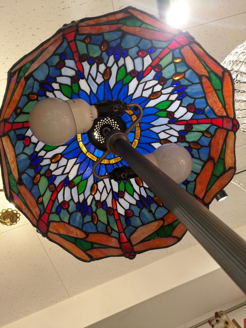 50% ティファニーランプ ステンドグラス フロアライト フロアスタンド トンボ