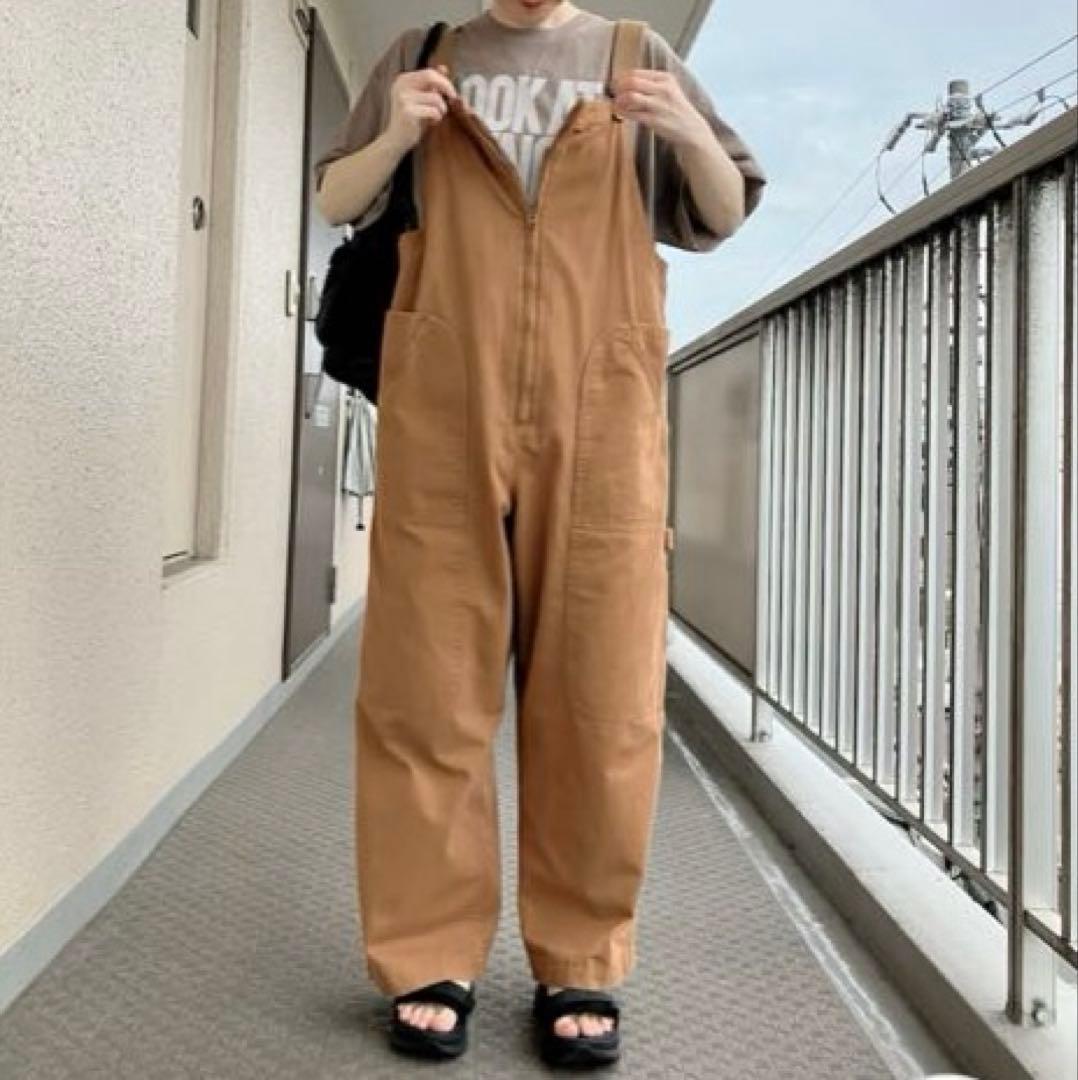 URCH RNA ⿻ フレンチ ワークサロペット パンツ カジュアル ナチュラル