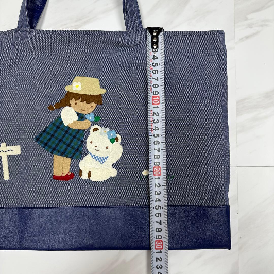 ファミリア　トートバッグ　レッスンバッグ　デニム　A4 familiar