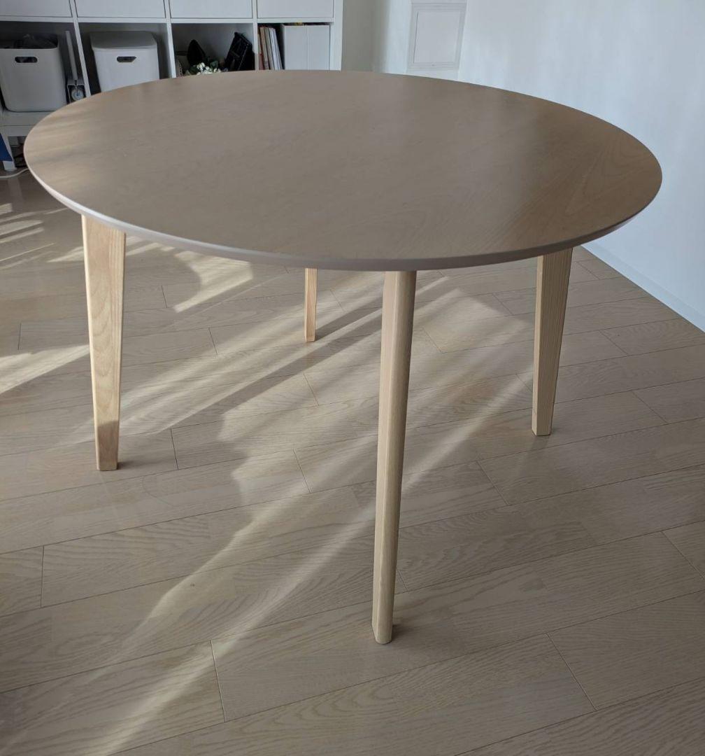 （引っ越しのため最終値下げ）円形木製ダイニングテーブル