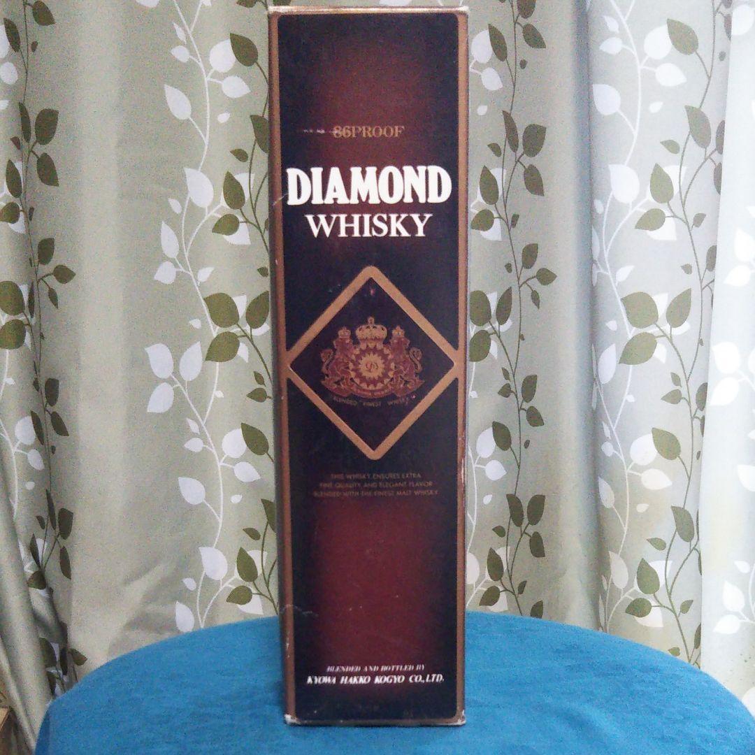 超レトロレア 幻のウイスキー特級角瓶DIAMOND（86PROOF）協和醗酵箱付
