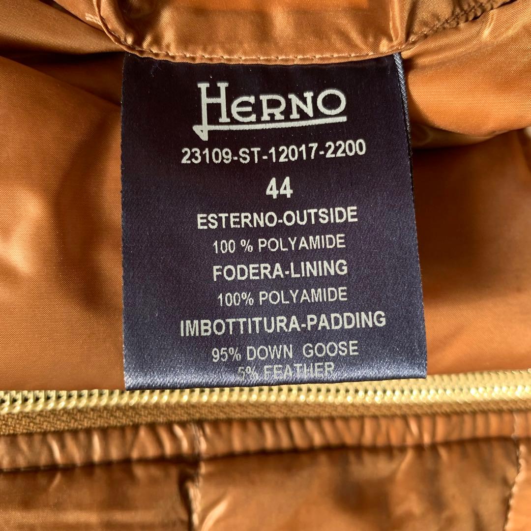ヘルノ HERNO 2wayダウンベスト 44 茶色/こげ茶