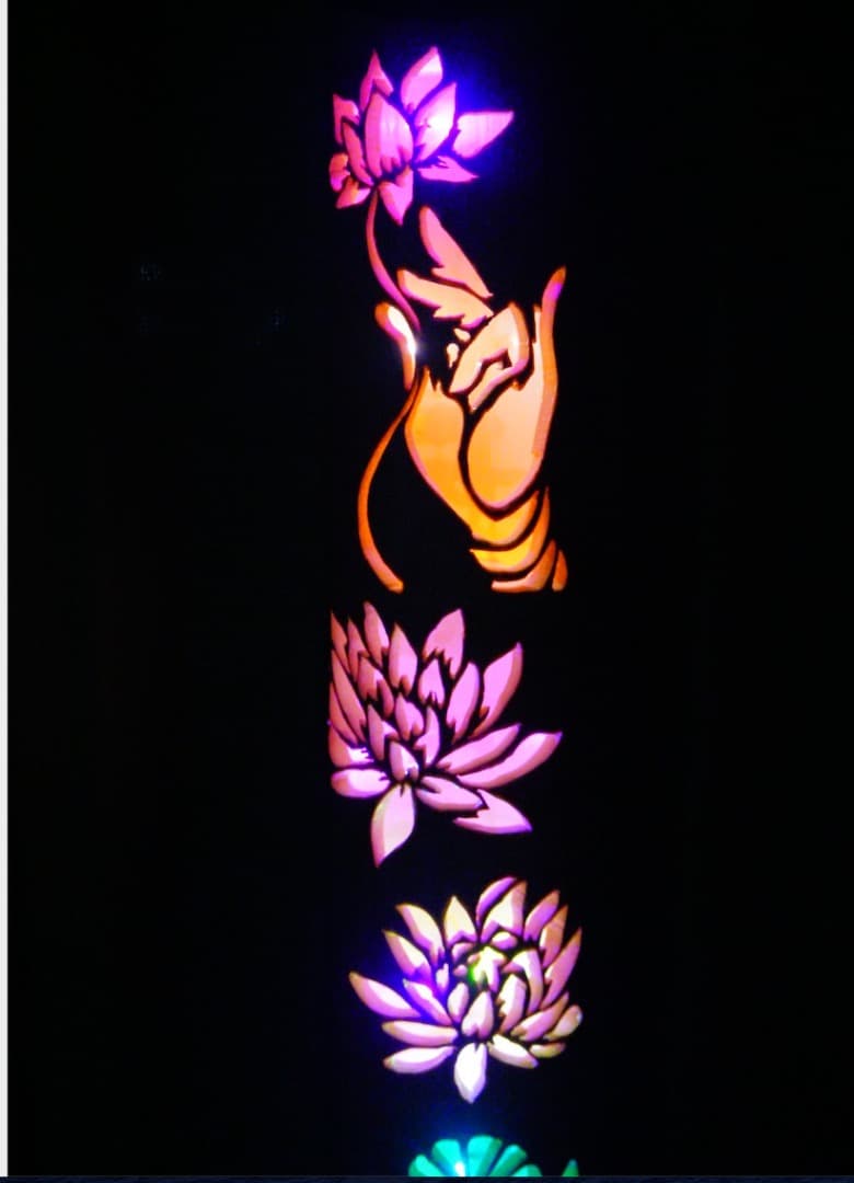 ★大型★  竹灯り　彩シリーズ　〜蓮柱〜　竹灯籠　孟宗竹