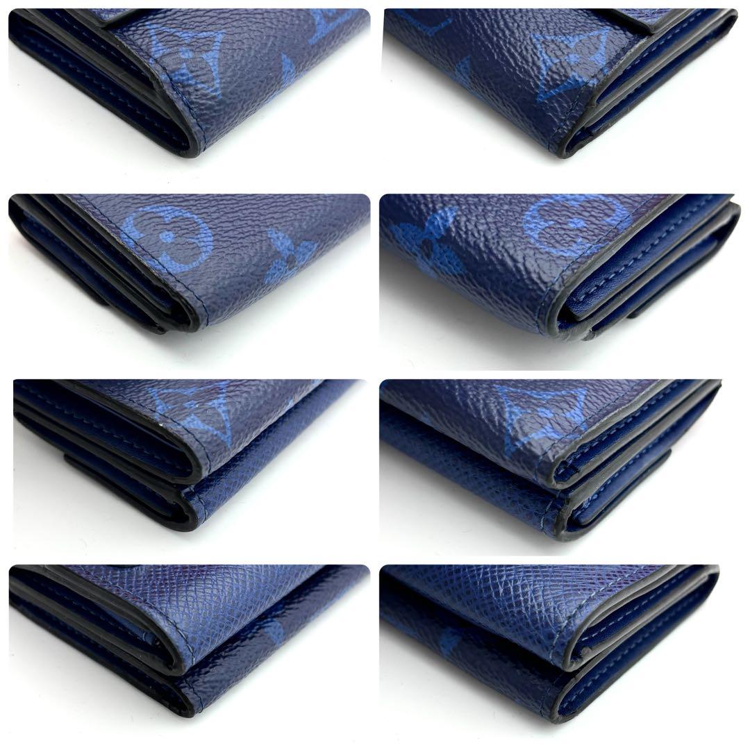 ☆美品☆ルイヴィトン タイガラマ 三つ折り財布 ディスカバリー コバルト ブルー