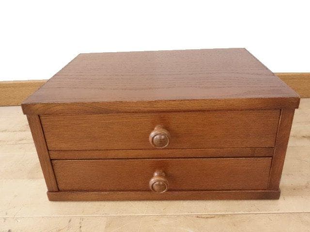 北海道手作り家具　ナラ（楢）材　 Ａ４小引出２Ｆ　勇峰工芸（新）