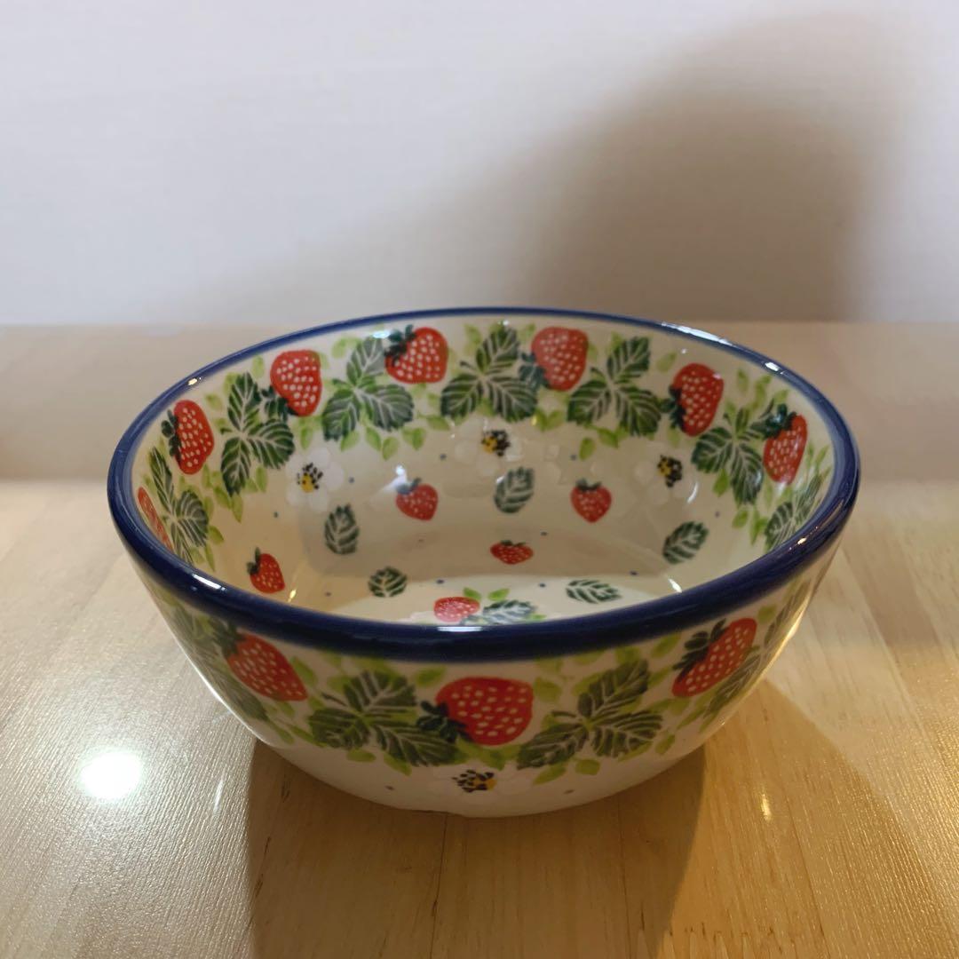 ポーリッシュポタリー ツェラミカアルティスティッチナ いちご ボウル 2個セット