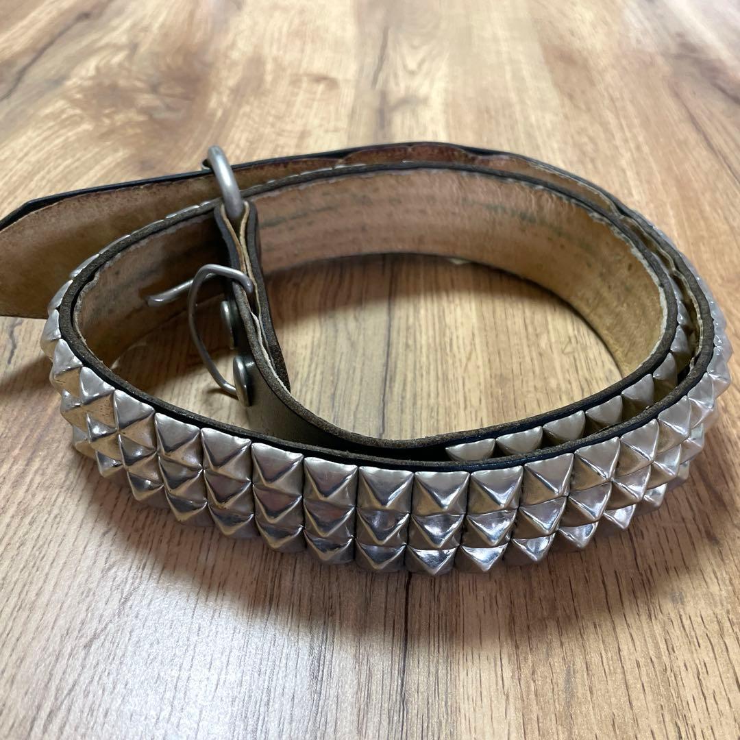 WENDY'S ウェンディーズ 3連ピラミッドスタッズベルト イギリス製