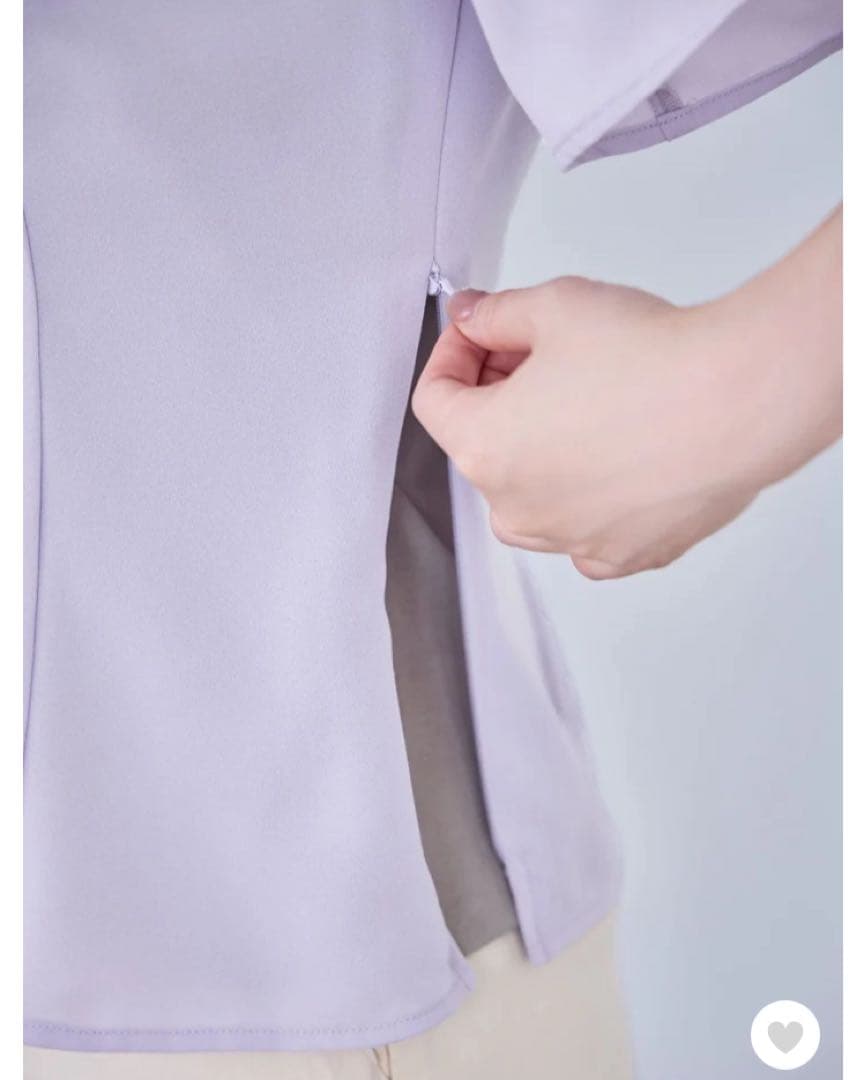 overE ハートネックパイピングブラウス 96