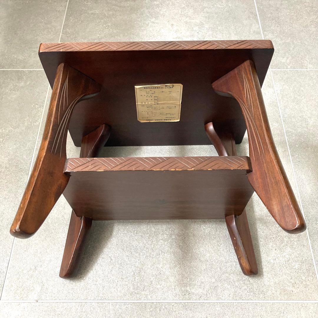 伝統工芸 日光彫り サイドテーブル 花台 飾り台 和家具 軽井沢彫 ヴィンテージ