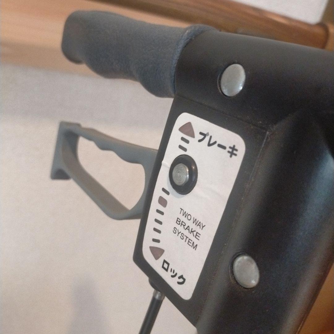 ［島製作所］サニーウォーカー シルバーカー 幾何学模様 ブルー 良品