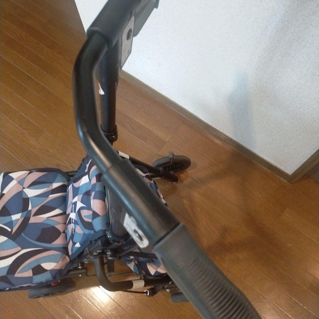 ［島製作所］サニーウォーカー シルバーカー 幾何学模様 ブルー 良品