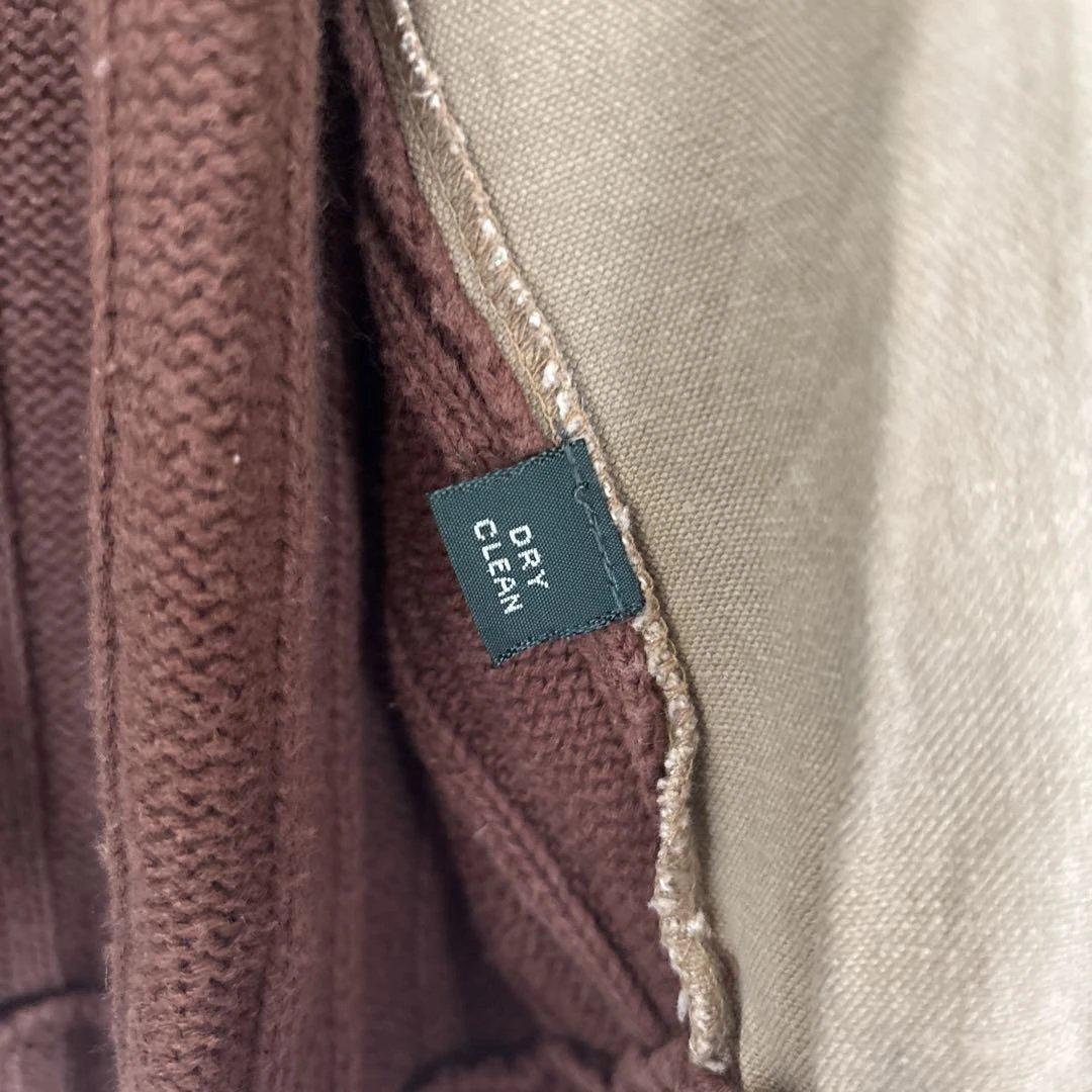 90s ポロカントリー RRL ラルフ ニットカーディガン ダック地 ワーク