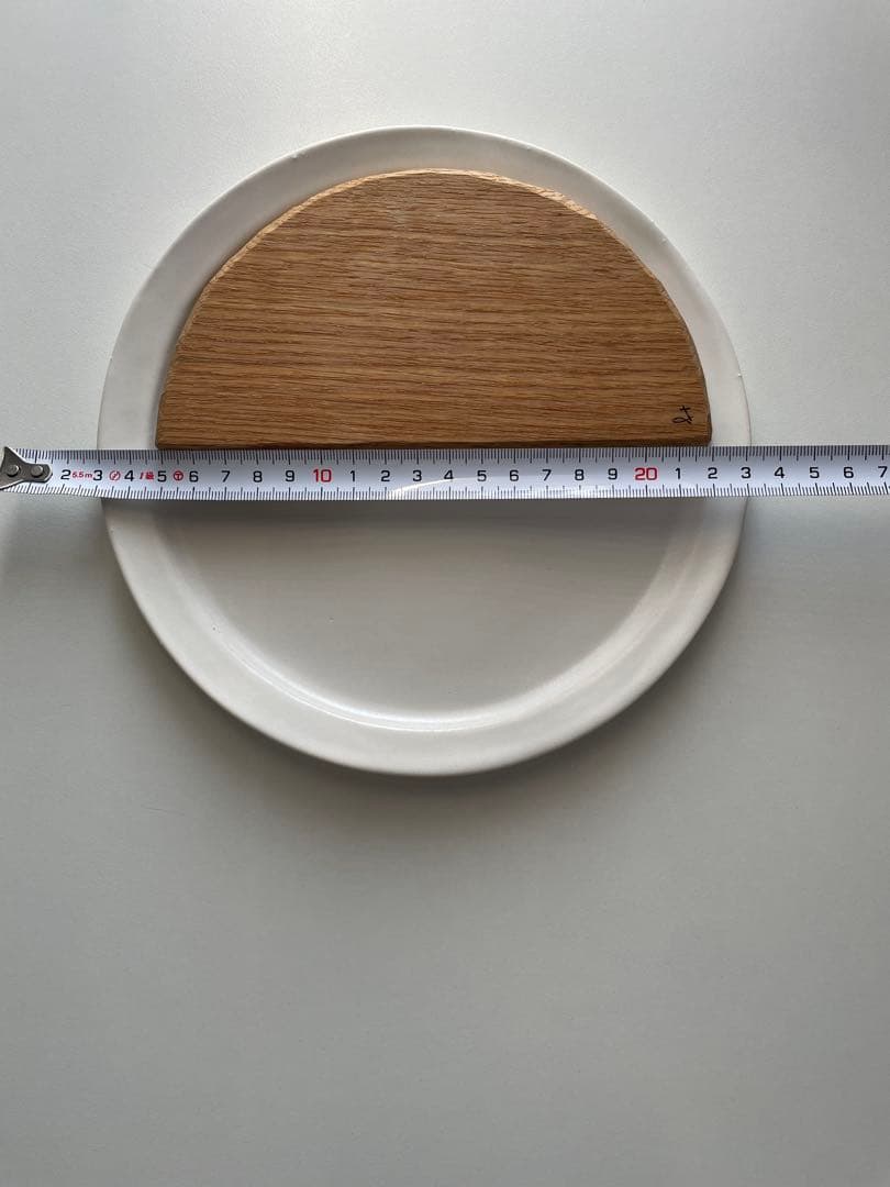 安藤雅信 オランダパン皿2枚と木製ボードセット 白マット釉