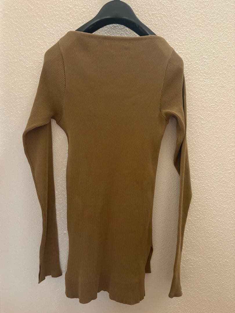 オーラリー　AURALEE　ロンハーマン別注　ギザボート　リブニット ブラウン