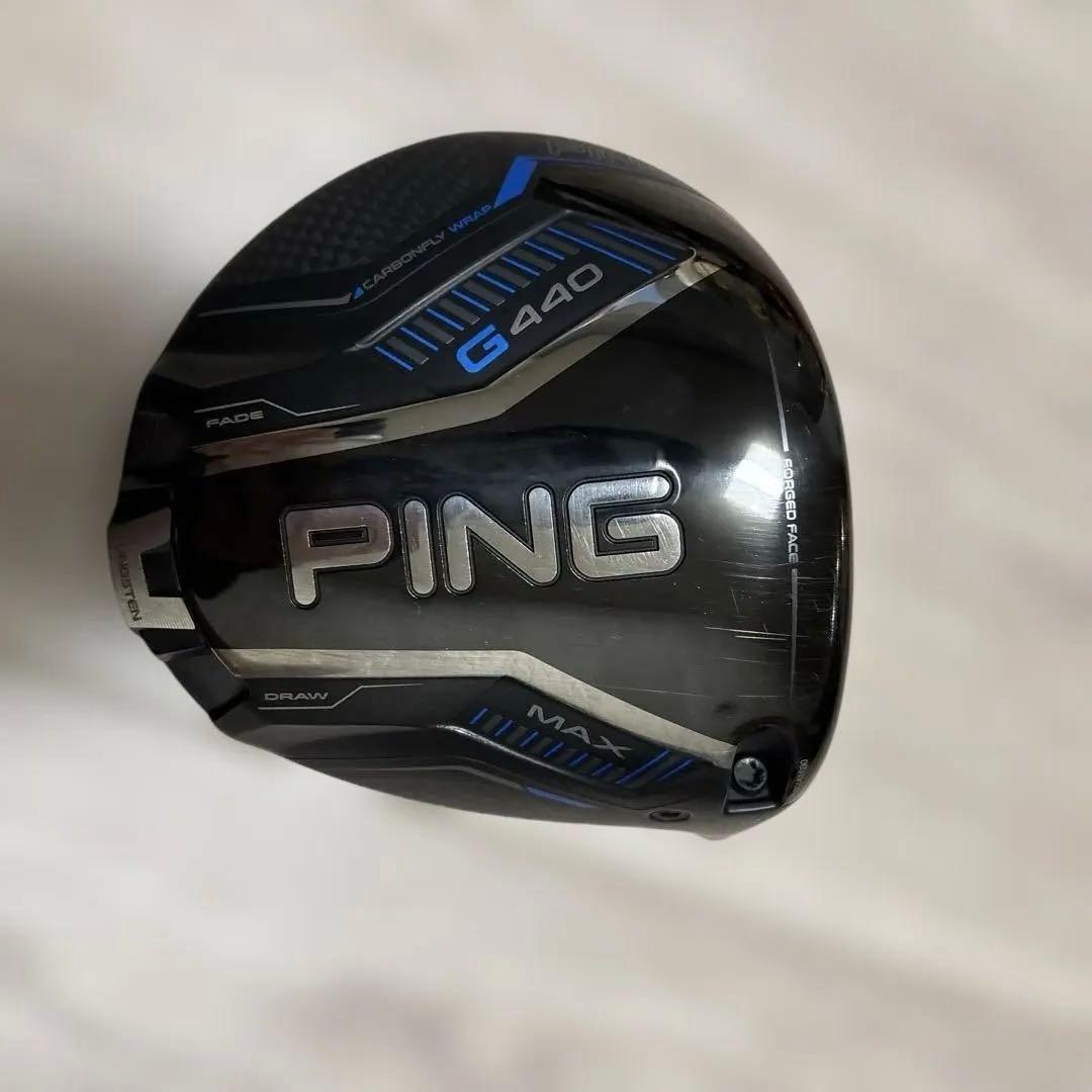 美品ピン G440 MAX ドライバー 9.0 ヘッド単品 新品ヘッドカバー付き