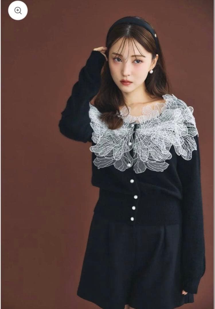 【新品未開封】polaura ポローラレース フリルカーディガン polaura