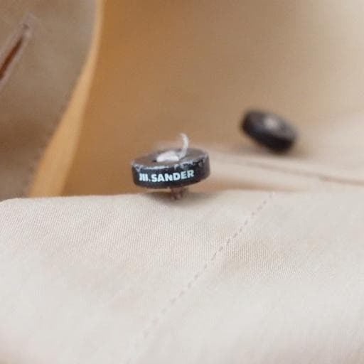 jangjawon様ジルサンダー コットンシルク バンドカラー シャツ 34