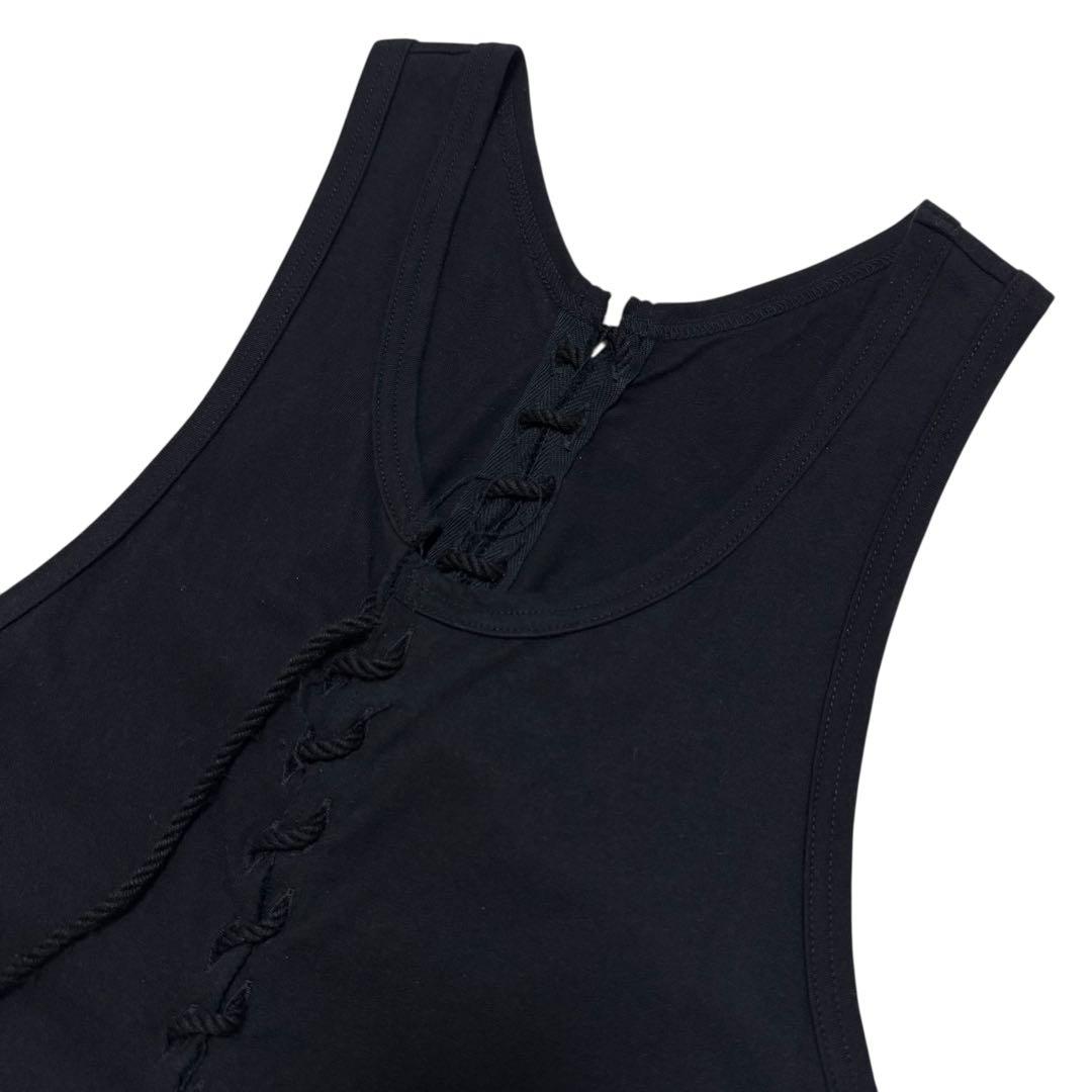 ★名作★ Yohji Yamamoto 紐付き レースアップ タンクトップ 3