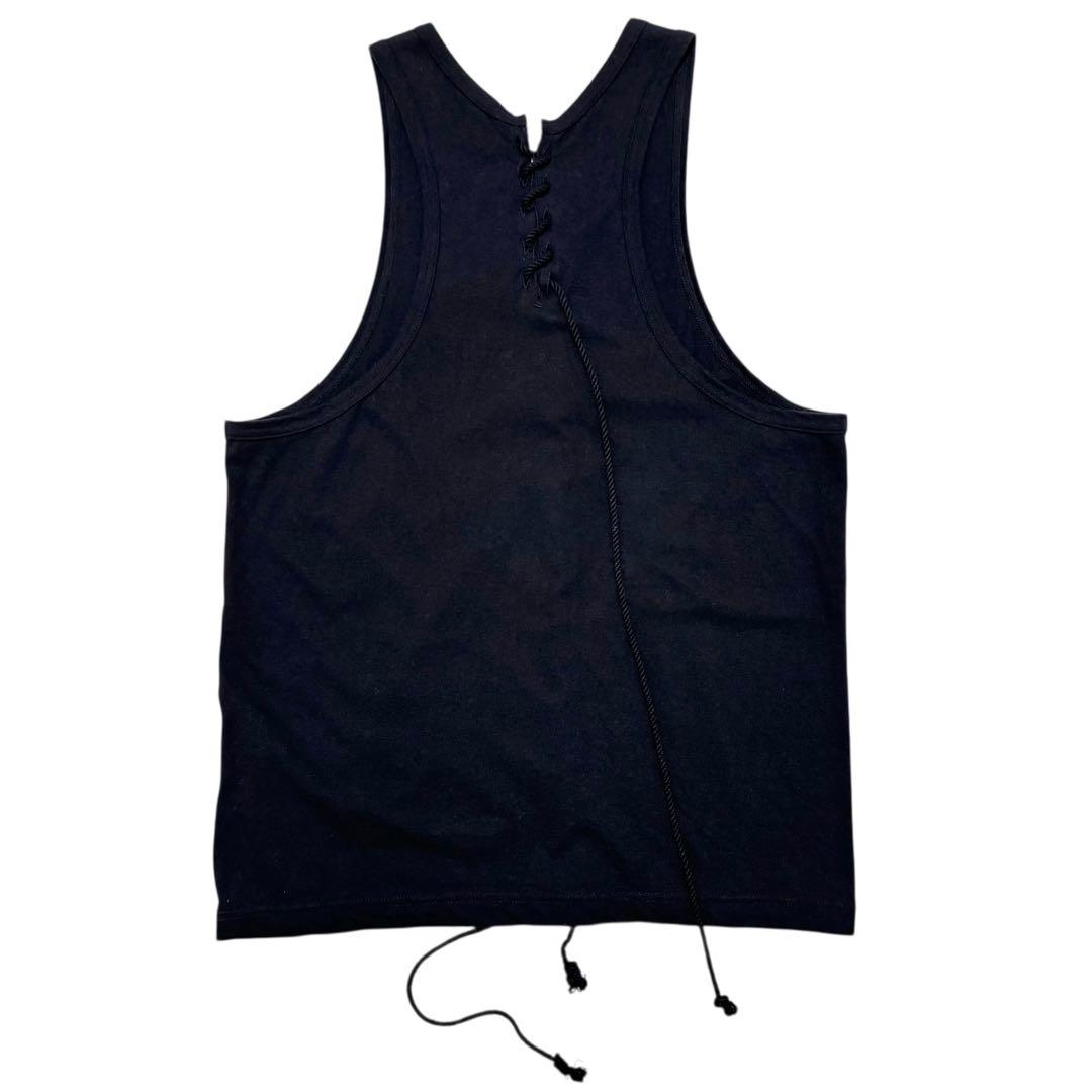★名作★ Yohji Yamamoto 紐付き レースアップ タンクトップ 3