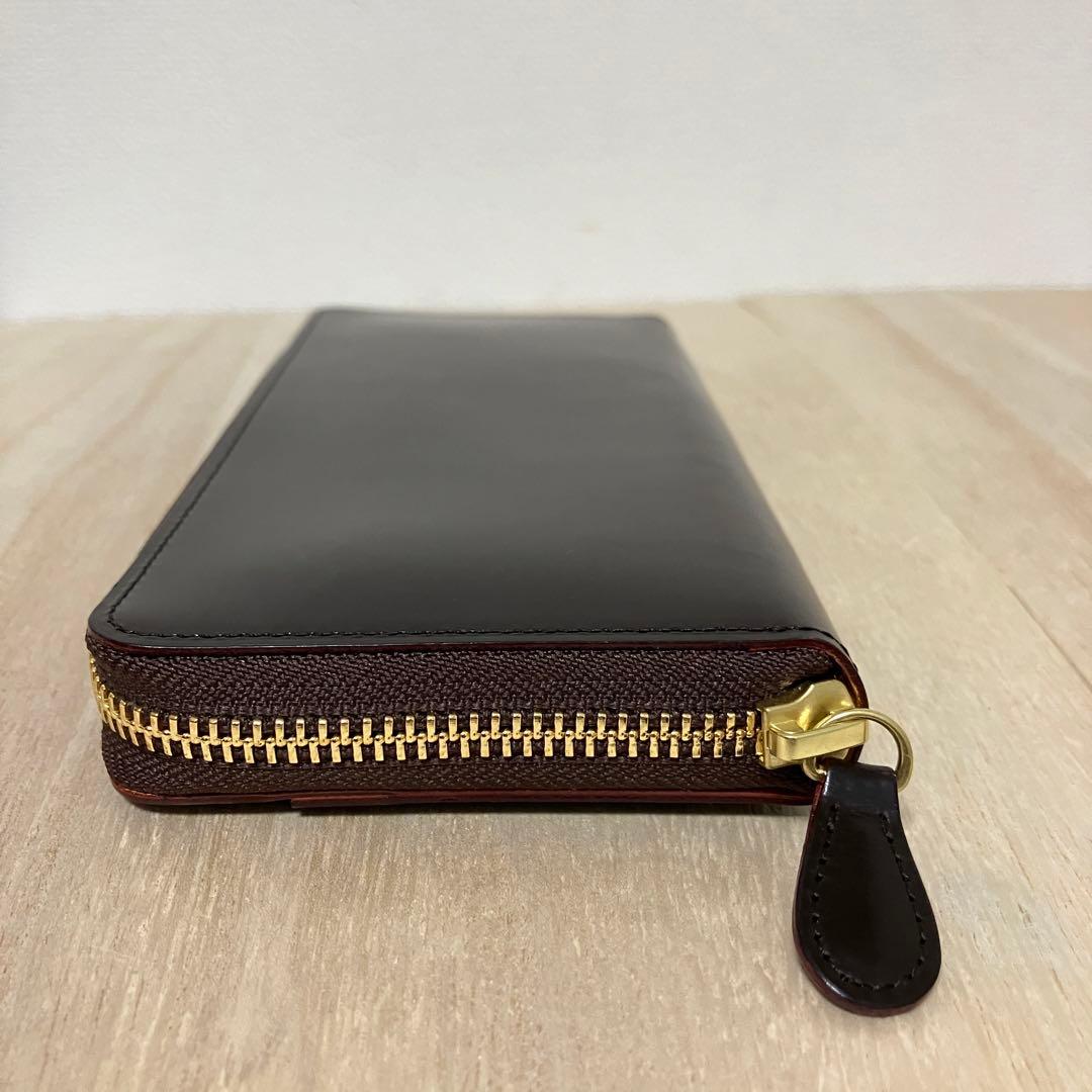 訳あり極美品✨GANZO✨ガンゾ✨ブライドル✨ラウンドZIP✨長財布✨ブラウン