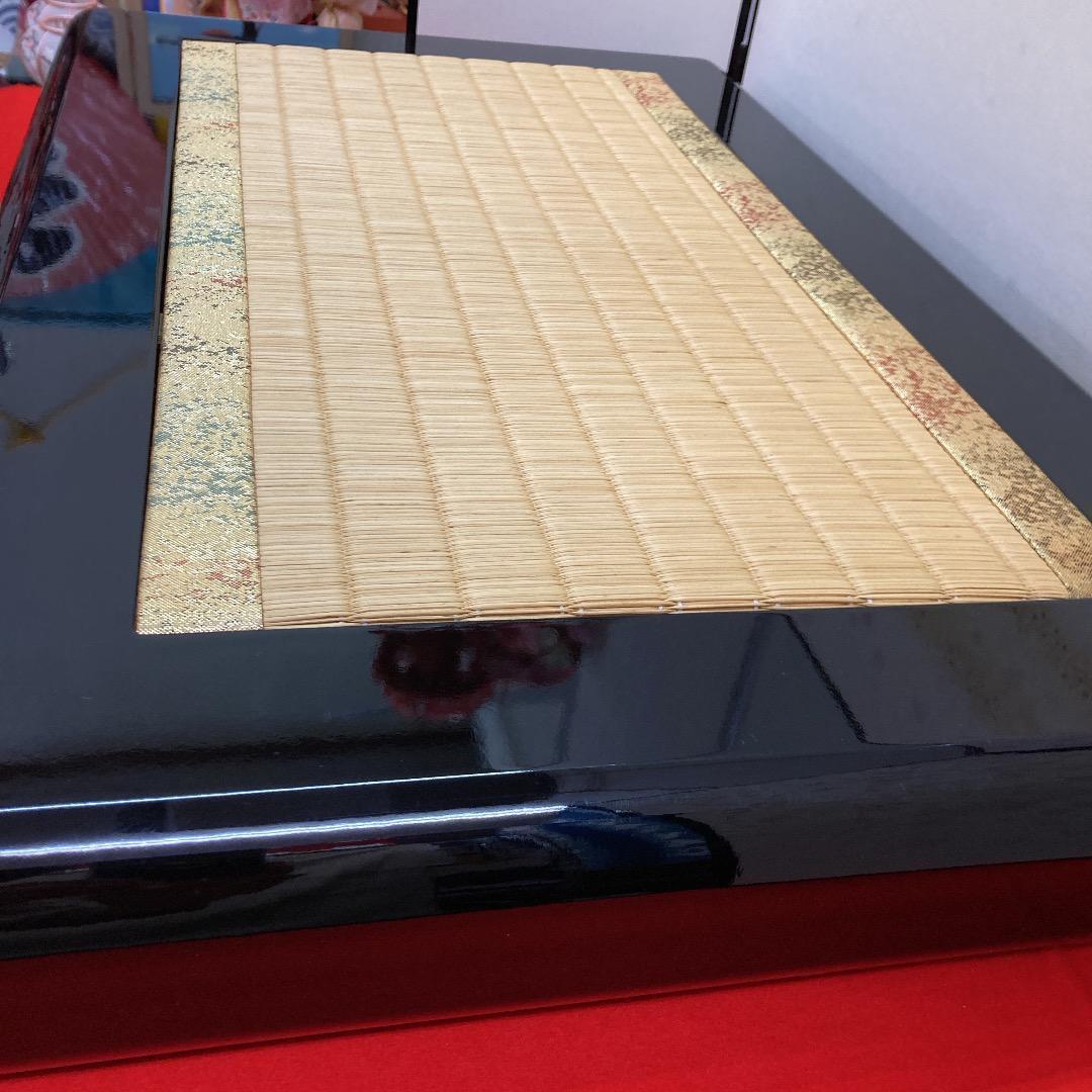 F17-3 高級木製　塗り飾り台　台巾70㎝位　ひな人形台　親王飾り台