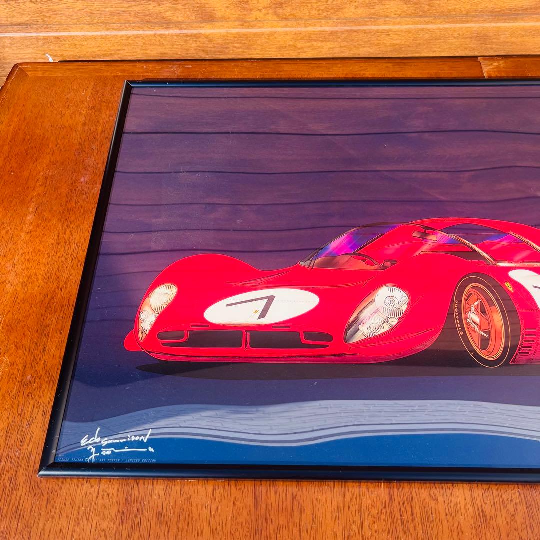 飯島葉介 フェラーリ 330P4 スパイダー アートポスター 非売品 A1