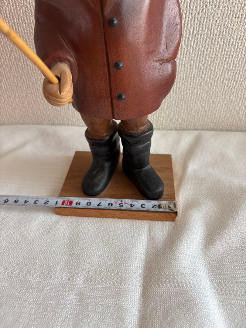 希少 イタリア ROMER ヴィンテージ木彫人形 フィッシャーマン 置物 彫刻