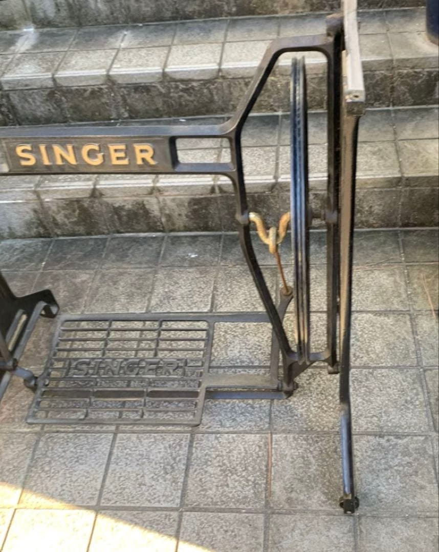 SINGER ミシンスタンド 手動式 テーブル 台座 レトロ 希少 引取り推奨