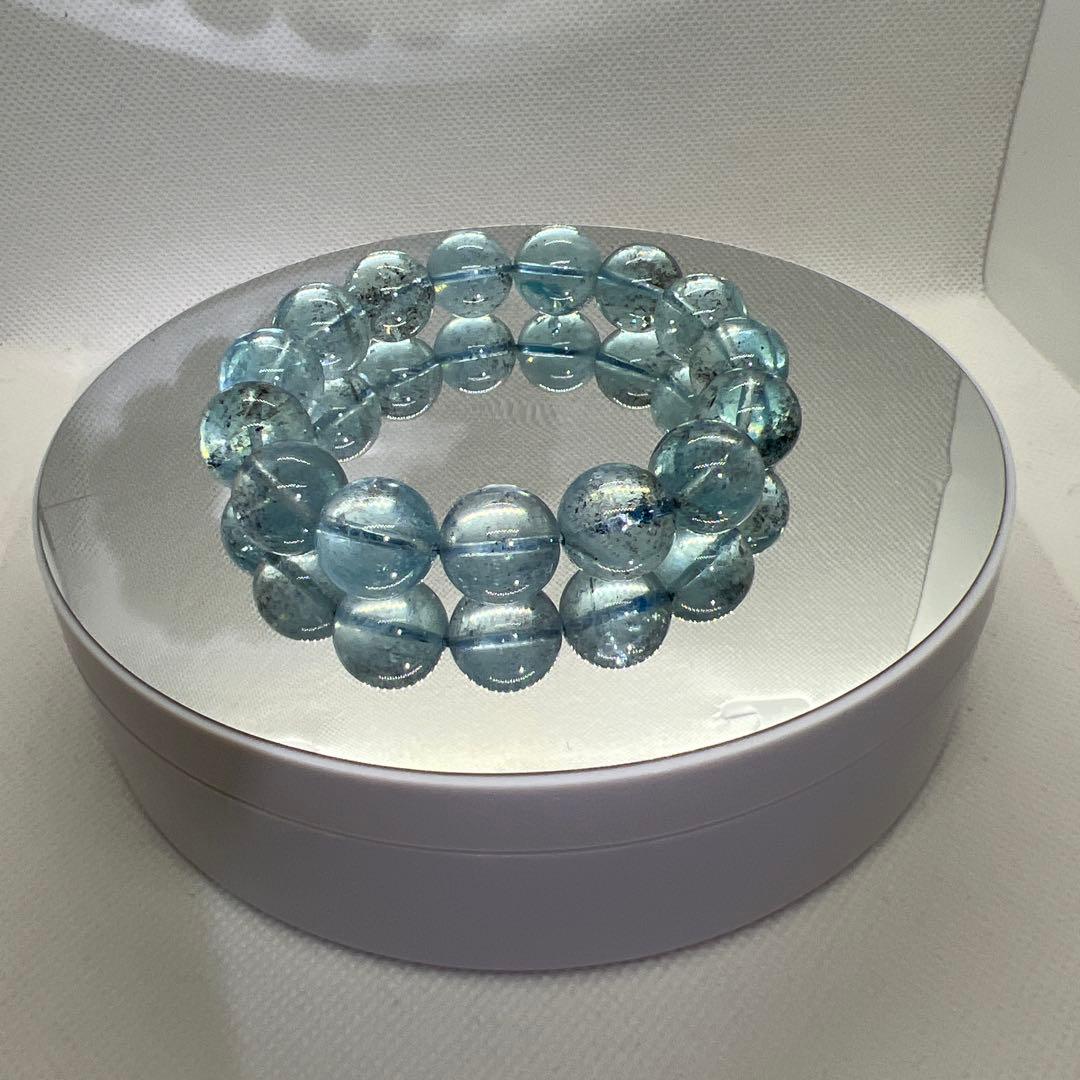 mw@プロフ必読　超高品質！モスアクアマリンブレスレット
