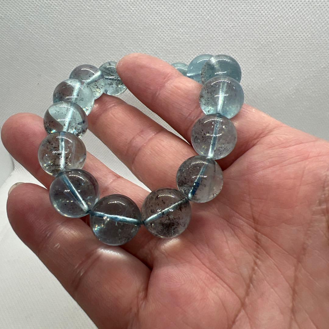 mw@プロフ必読　超高品質！モスアクアマリンブレスレット