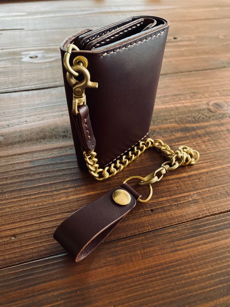 【ブルガロ】TS03-76ショートトラッカーウォレット&真鍮チェーン別売り