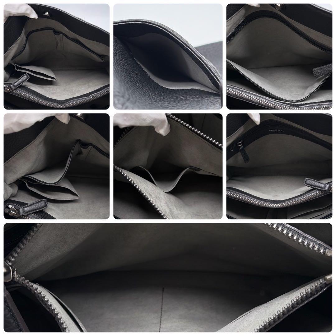 現行✨フジタカ アルタ レザー トートバッグ 2way 肩掛け ショルダー 黒