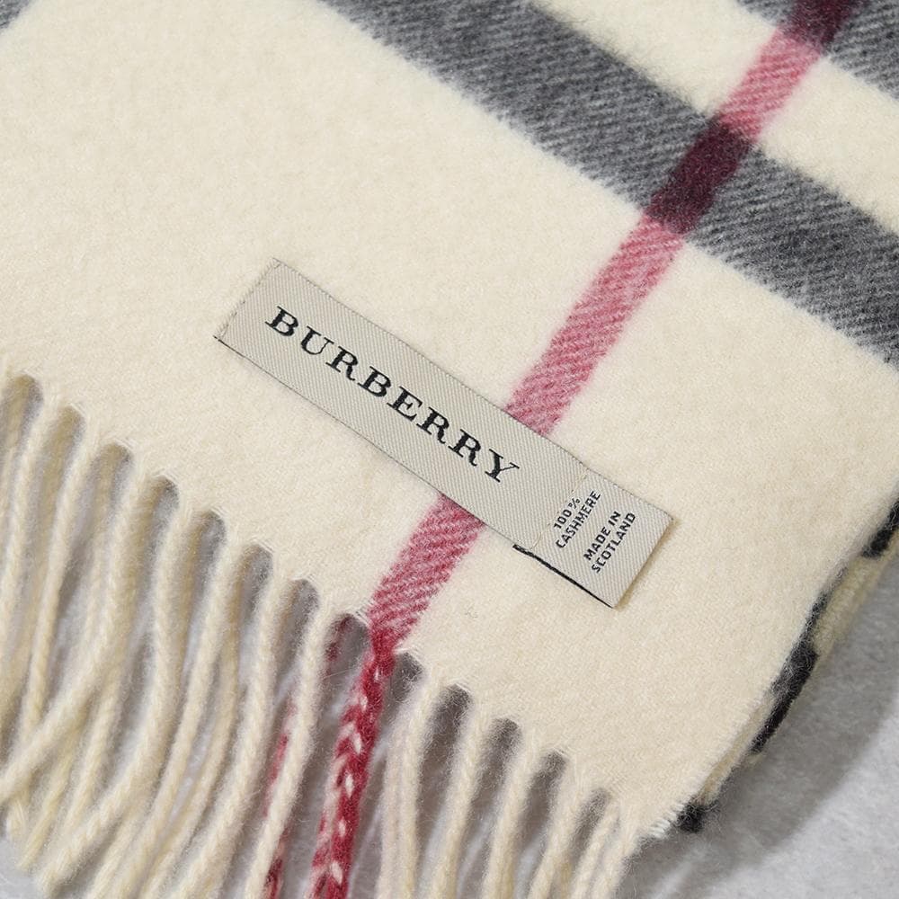 英国製 バーバリー BURBERRY カシミヤ100％ メガチェック ストール
