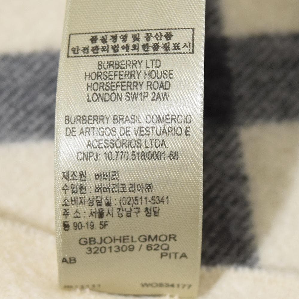 英国製 バーバリー BURBERRY カシミヤ100％ メガチェック ストール