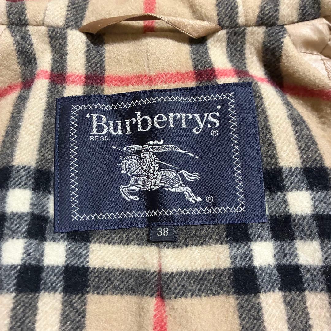 極美品 バーバリー カシミヤ ダブルフェイス ロングコート 金ボタン ホースロゴ